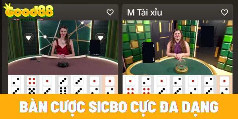 Good 88 chào đón người chơi bằng nhiều bàn cược sicbo 