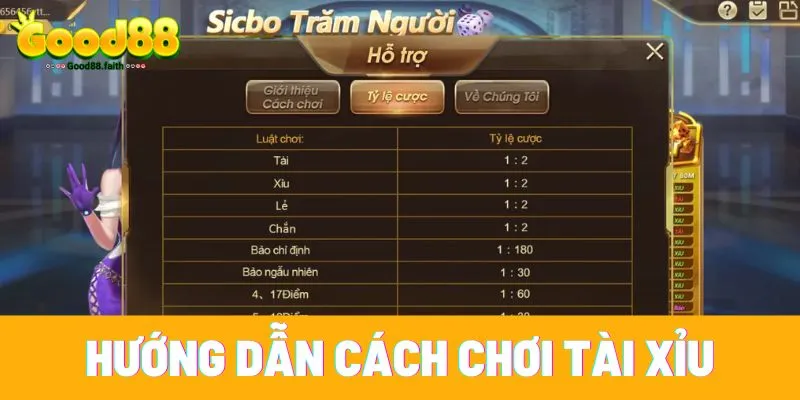 Tài xỉu là gì? Hướng dẫn cách chơi tài xỉu dễ thắng đậm 3 Hướng dẫn chi tiết cách chơi tài xỉu good88