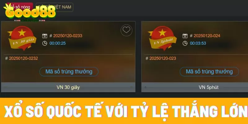 Xổ số quốc tế với tỷ lệ thắng lớn